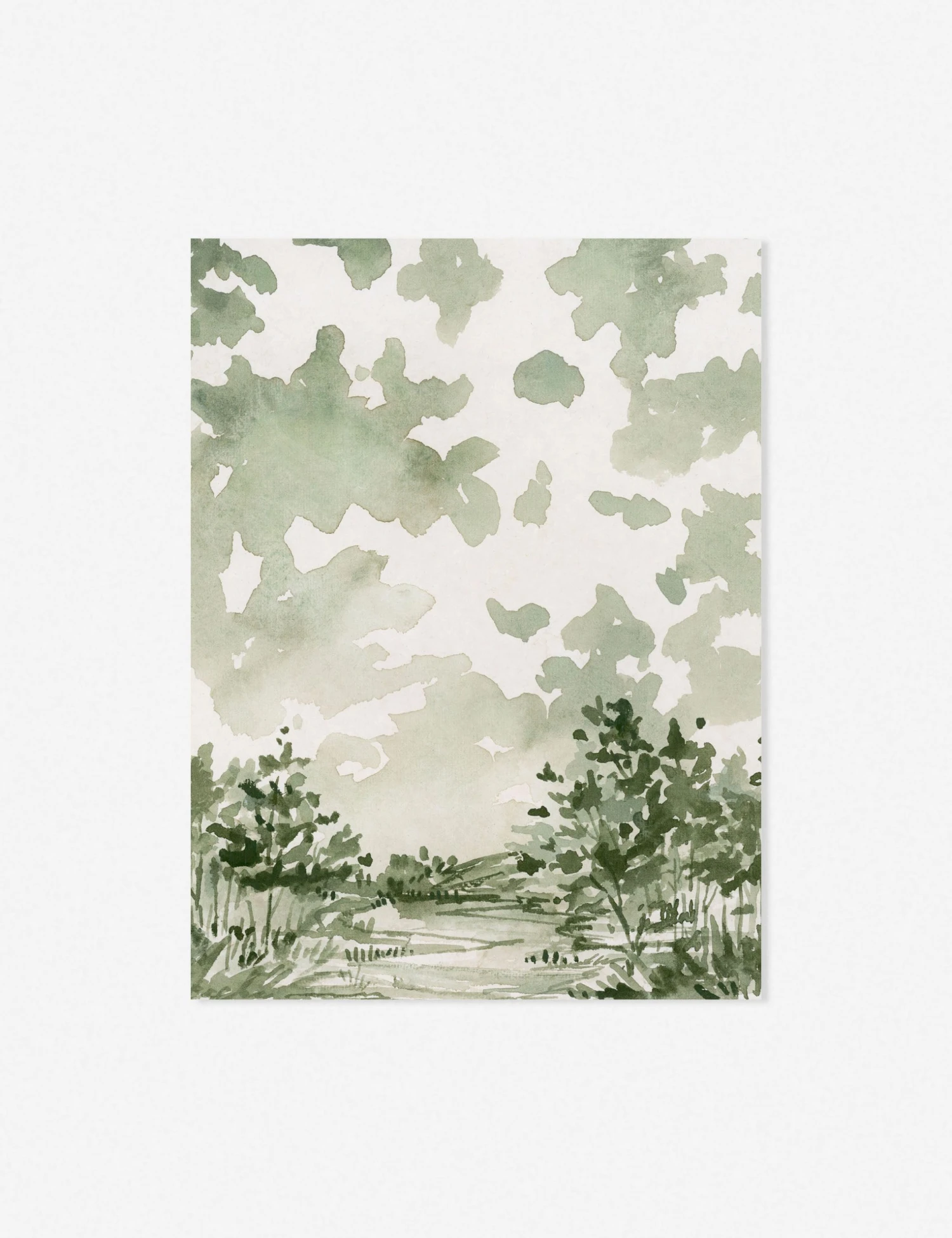 Lulu And Georgia Mossy Greens 'Sage Landscape' Print By Laurel-Dawn Latshaw 2 Lulu And Georgia Mossy Greens 'Sage Landscape' Print By Laurel-Dawn Latshaw