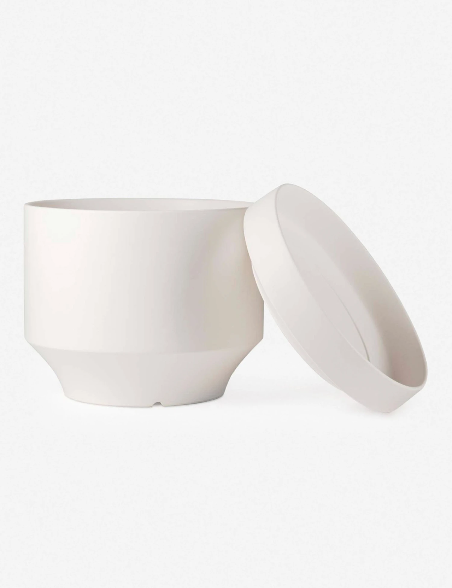 lbe_round_two_10_white_01_e6418db5-21e8-4b75-8376-265fc353a90b.jpg Lulu And Georgia LBE Design Ceramic Indoor / Outdoor Planter