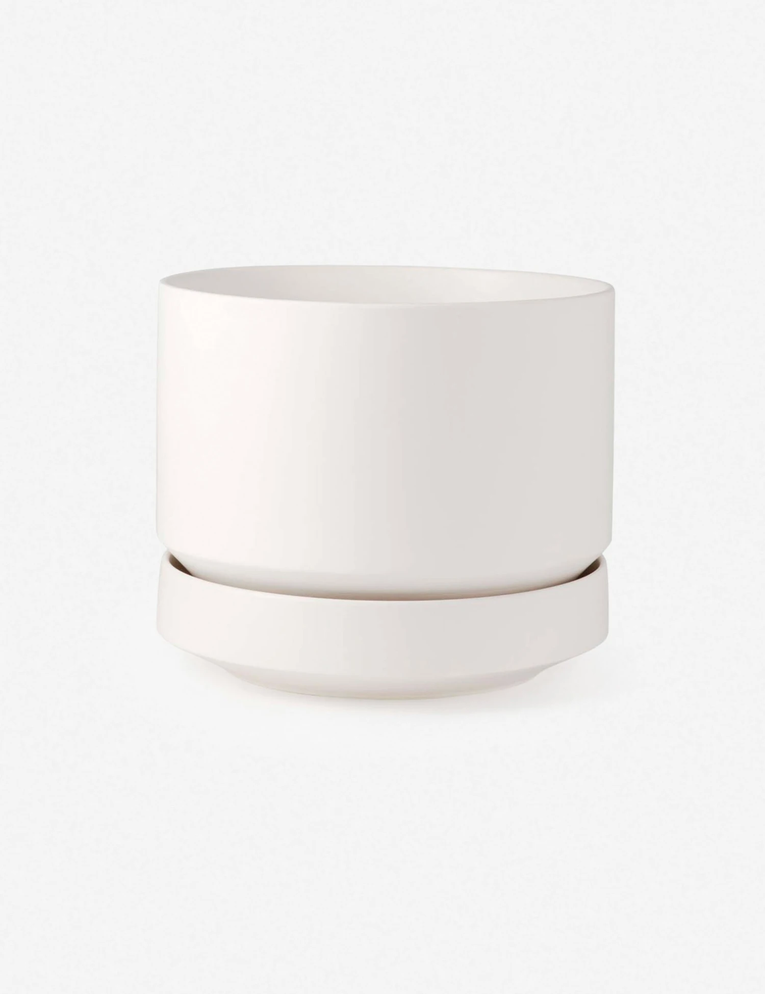 lbe_round_two_10_white_d8a27213-26cc-4c69-88dc-2a10a447d970.jpg Lulu And Georgia LBE Design Ceramic Indoor / Outdoor Planter