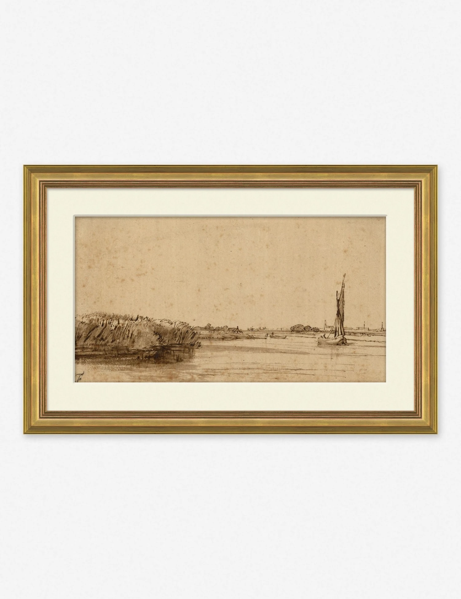 lulu-20-0004.jpg Lulu And Georgia 'Marsh Scene' Print Earth Tones