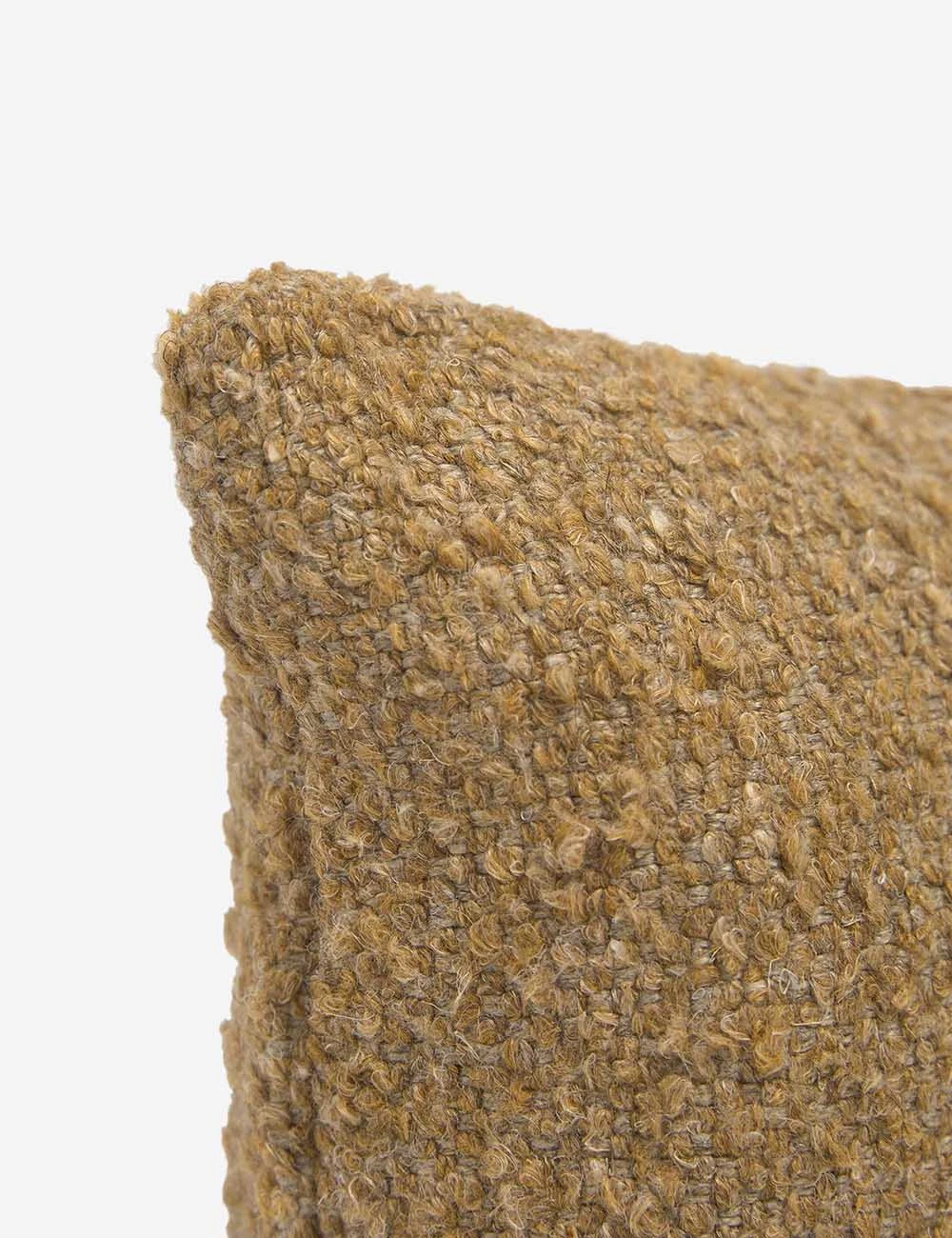 manon-belgian-linen-boucle-mustard-detail_be0041d7-6ffc-4caa-a4f0-6ef5b443c4d9.jpg Lulu And Georgia Manon Linen Bouclé Pillow Artful Proportions Collection