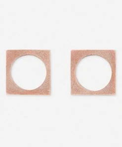 Lulu And Georgia Modernist Napkin Ring Set Muted Pastels