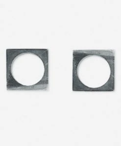 Lulu And Georgia Modernist Napkin Ring Set Muted Pastels