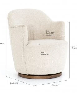 Lulu And Georgia Margie Swivel Chair Curved + Rounded