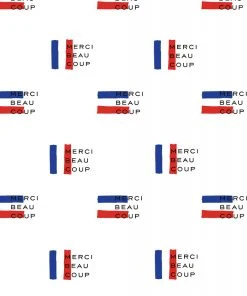 Lulu And Georgia Merci Flag Wallpaper By Clare V., White