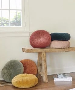 Lulu And Georgia Monroe Velvet Round Pillow Curved + Rounded
