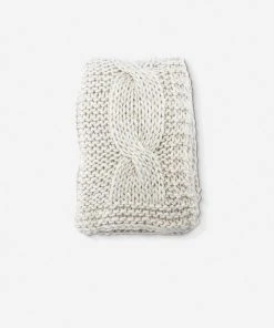 Lulu And Georgia Mosi Throw, Cream Pillows + Throws