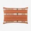 Lulu And Georgia Malva Lumbar Pillow, Rust Pillows + Throws
