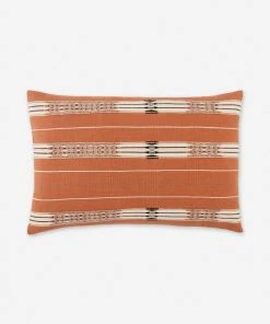 Lulu And Georgia Malva Lumbar Pillow, Rust Pillows + Throws