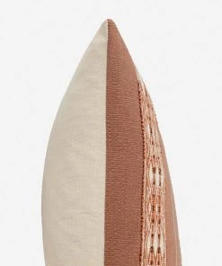 Lulu And Georgia Malva Lumbar Pillow, Brick