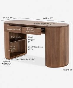 Lulu And Georgia Curved + Rounded Nicole Desk