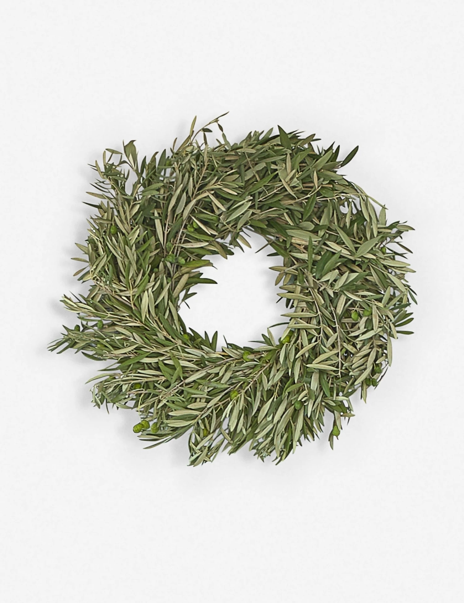 olivebranchwreath.jpg Lulu And Georgia Fresh Handmade Olive Leaf Wreath Mossy Greens