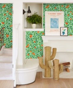 Lulu And Georgia Orange Crush Wallpaper By Nathan Turner Walls