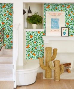 Lulu And Georgia Orange Crush Wallpaper By Nathan Turner Walls