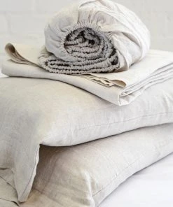 Lulu And Georgia Earth Tones Pom Pom At Home Linen Sheet Set