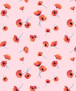 Lulu And Georgia Poppy Wallpaper By Nathan Turner, Pink