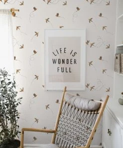 Lulu And Georgia Earth Tones Rylee + Cru Sparrow Wallpaper