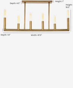 Lulu And Georgia Lighting Regina Andrew Wolfe Linear Chandelier