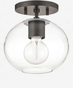 Lulu And Georgia Robbie Semi Flush Light, Old Bronze Lighting