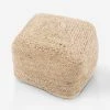 Lulu And Georgia Patan Square Pouf, Natural