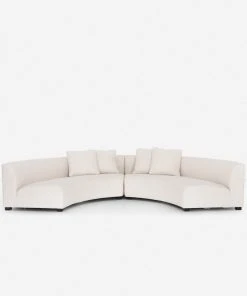 Lulu And Georgia Saban 2-Piece Curved Sectional Sofa