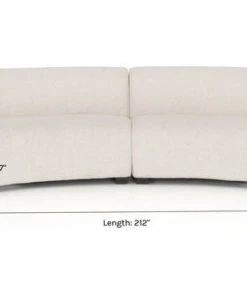 Lulu And Georgia Saban 2-Piece Curved Sectional Sofa