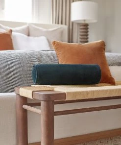 Lulu And Georgia Sabine Velvet Bolster Pillow Nina Freudenberger Collection