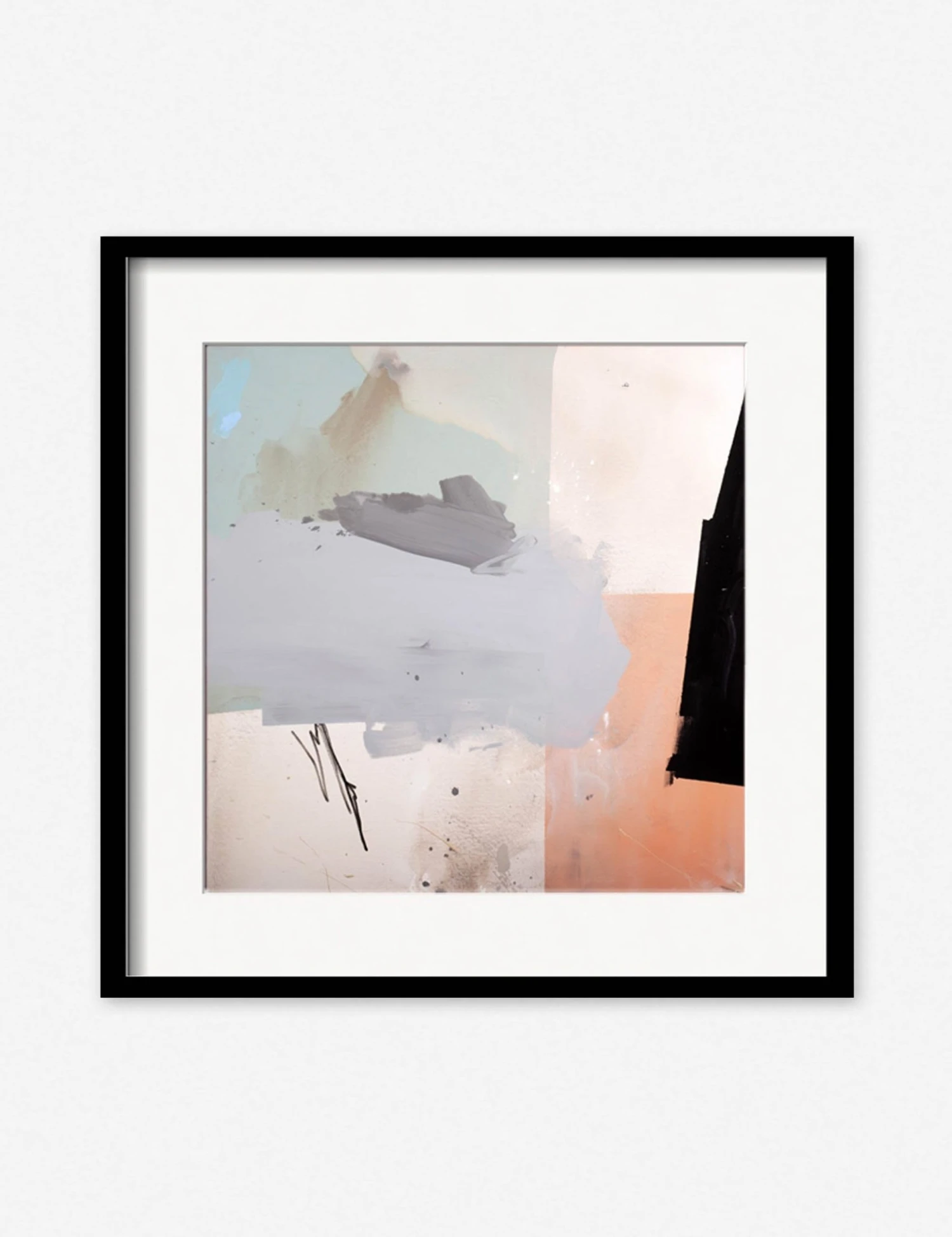 sarah_white_white_wood_4_black_0604c27a-9807-4269-8b03-9ee3cfec6666.jpg Lulu And Georgia 'White Wood 4' Print By Sarah White Muted Pastels