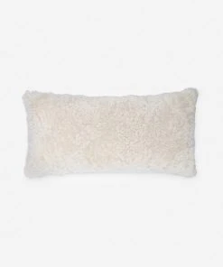 Lulu And Georgia Bouclé + Textural Fabric Samaire Shearling Lumbar Pillow