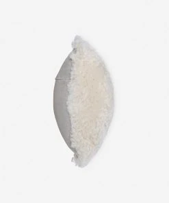 Lulu And Georgia Bouclé + Textural Fabric Samaire Shearling Lumbar Pillow