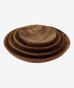 Lulu And Georgia Earth Tones Shallow Dish, Teak Root (Set Of 4)