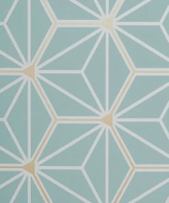 Lulu And Georgia STARBURST HEXAGON WALLPAPER BY TAYLOR STERLING, BLUE