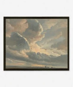 Lulu And Georgia 'Study Of Clouds With A Sunset Near Rome' Wall Art By Simon Alexandre Clement Denis