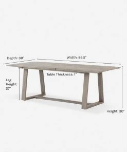 Lulu And Georgia Tika Indoor / Outdoor Dining Table Outdoor Collection