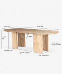 Lulu And Georgia Curved + Rounded Nausica Oval Dining Table