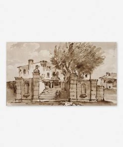 Lulu And Georgia 'View Of A Villa' Wall Art By Giambattista Tiepolo, Original Work Held By The J. Paul Getty Museum