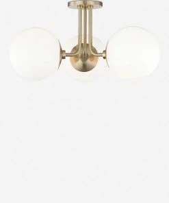 Lulu And Georgia Curved + Rounded Lia Semi-Flush Mount Light
