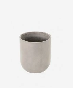 Lulu And Georgia Outdoor Collection Dena Indoor / Outdoor Round Planter, Grey