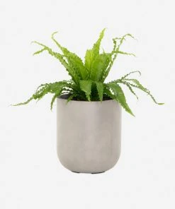 Lulu And Georgia Outdoor Collection Dena Indoor / Outdoor Round Planter, Grey