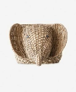 Lulu And Georgia Woven Elephant Basket Décor