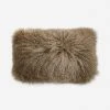 Lulu And Georgia Bouclé + Textural Fabric Albany Fur Lumbar Pillow, Natural