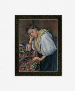 Lulu And Georgia 'Young Italian Woman At A Table' Wall Art By Paul Cezanne Walls